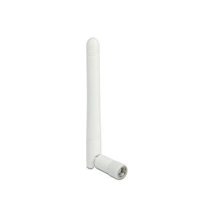 Delock WLAN 802.11 b/g/n Antenne RP-SMA Stecker 2 dBi omnidirektional mit Kippgelenk weiß