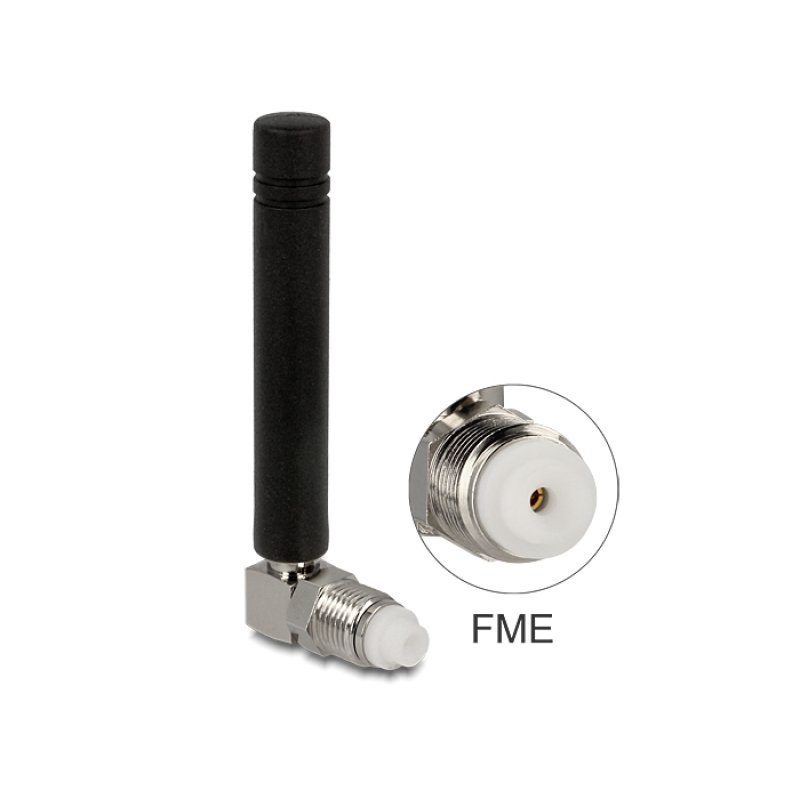 Delock GSM Quadband Antenne FME 2 dBi 90° omnidirektional starr schwarz