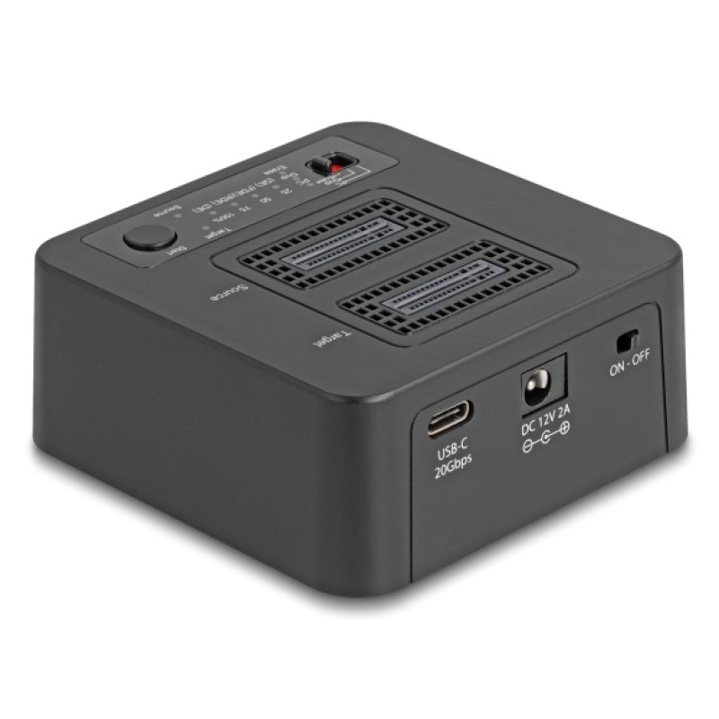 DeLOCK 64300 Station d'accueil de disques de stockage USB 3.2 Gen 2 (3.1 Gen 2) Type-C Noir