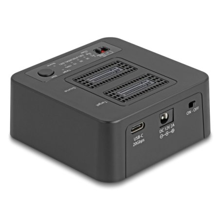 USB 20 Gbps M.2 Dockingstation für 2 x M.2 NVMe PCIe SSD mit Klon- und Löschfunktion
