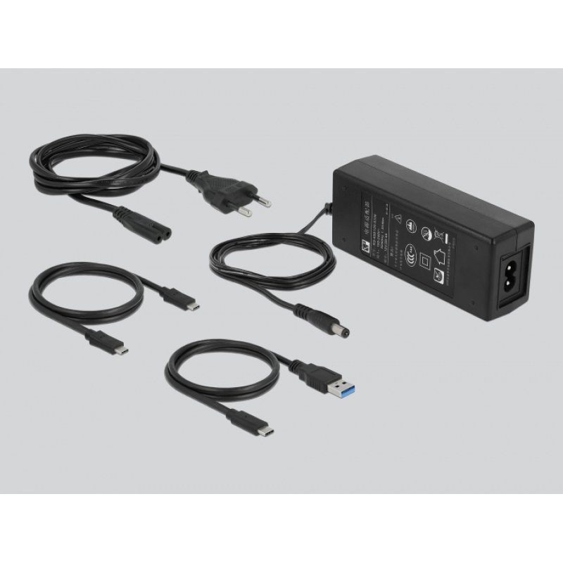 DeLOCK M.2 Docking Station for 4 x M.2 NVMe PCIe SSD with Clone function