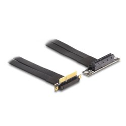 DeLOCK Carte adaptatrice PCI Express x4 mâle angulé à 90° vers x4 prise angulé à 90° avec câble de 30 cm
