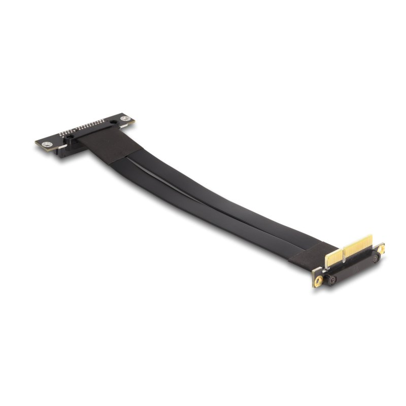 Riser Karte PCI Express x4 Stecker 90° gewinkelt zu x4 Slot 90° gewinkelt mit Kabel 30 cm