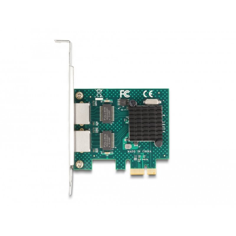 PCI Express x1 Netzwerkkarte Gigabit LAN 2 x RJ45 BCM