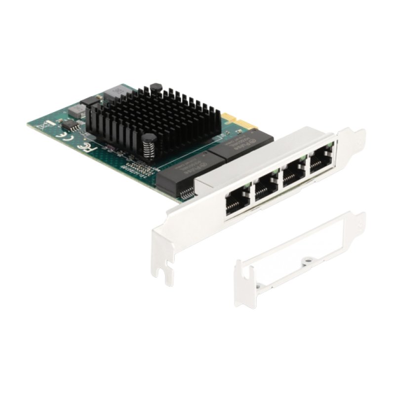 DeLOCK Carte PCI Express x1 vers 4 x RJ45 Gigabit LAN