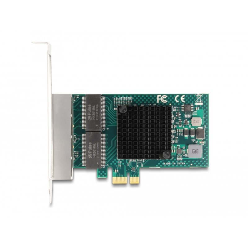DeLOCK Carte PCI Express x1 vers 4 x RJ45 Gigabit LAN