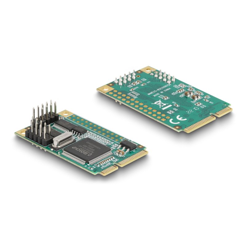 Mini PCIe Karte full size zu 2 x Seriell RS-232 D-Sub 9 Pin