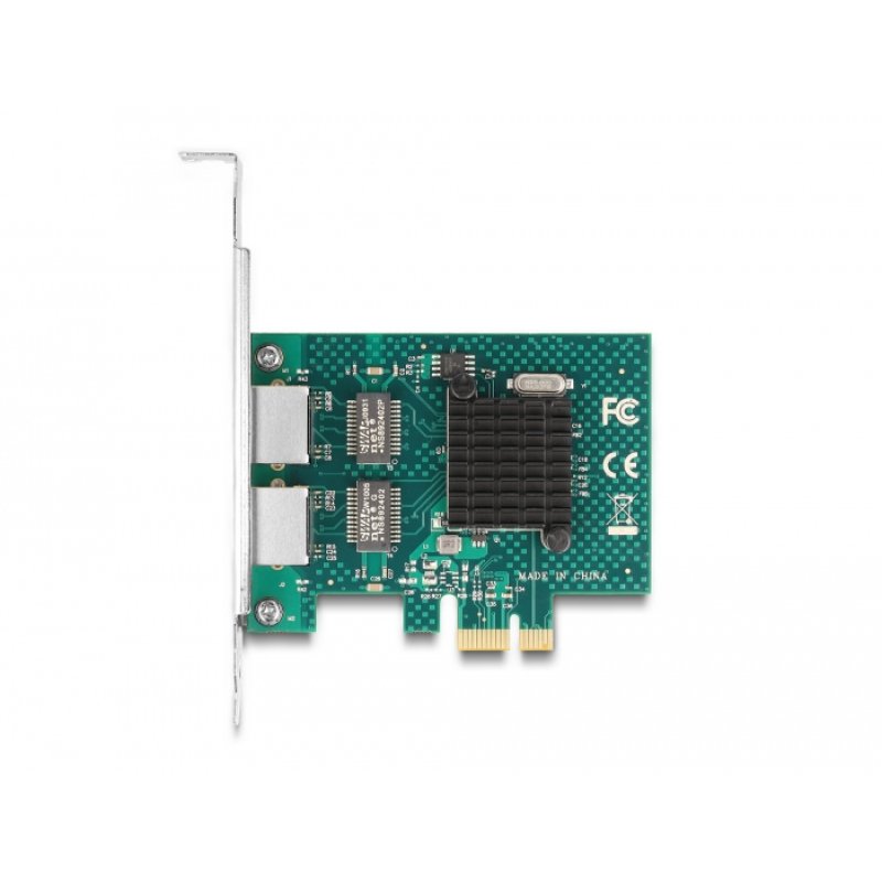 PCI Express x1 Netzwerkkarte Gigabit LAN 2 x RJ45 BCM