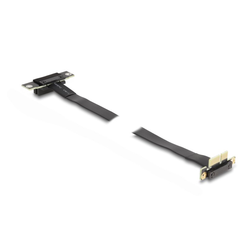 Riser Karte PCI Express x1 Stecker 90° gewinkelt zu x1 Slot 90° gewinkelt mit Kabel 60 cm