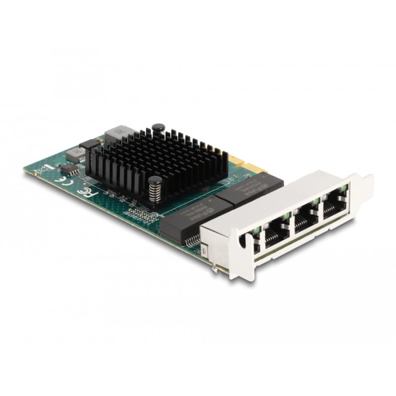 DeLOCK PCI Express x4 Card to 4 x RJ45 Gigabit LAN BCM