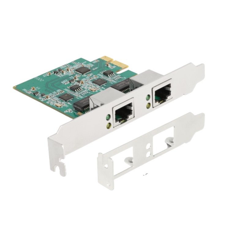 PCI Express x1 Netzwerkkarte 2,5 Gigabit LAN 2 x RJ45 RTL8125