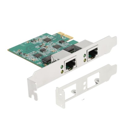 PCI Express x1 Netzwerkkarte 2,5 Gigabit LAN 2 x RJ45 RTL8125