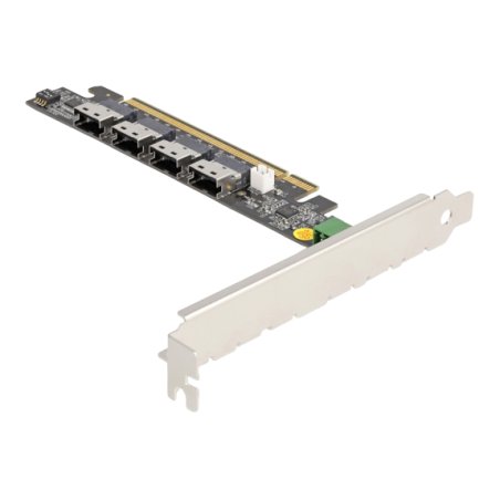 PCI Express x16 Karte zu 4 x intern SFF-8654 4i NVMe - Bifurcation