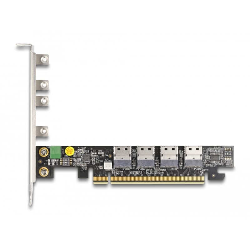 DeLOCK PCI Express x16 Card to 4 x internal SFF-8654 4i NVMe - Bifurcation