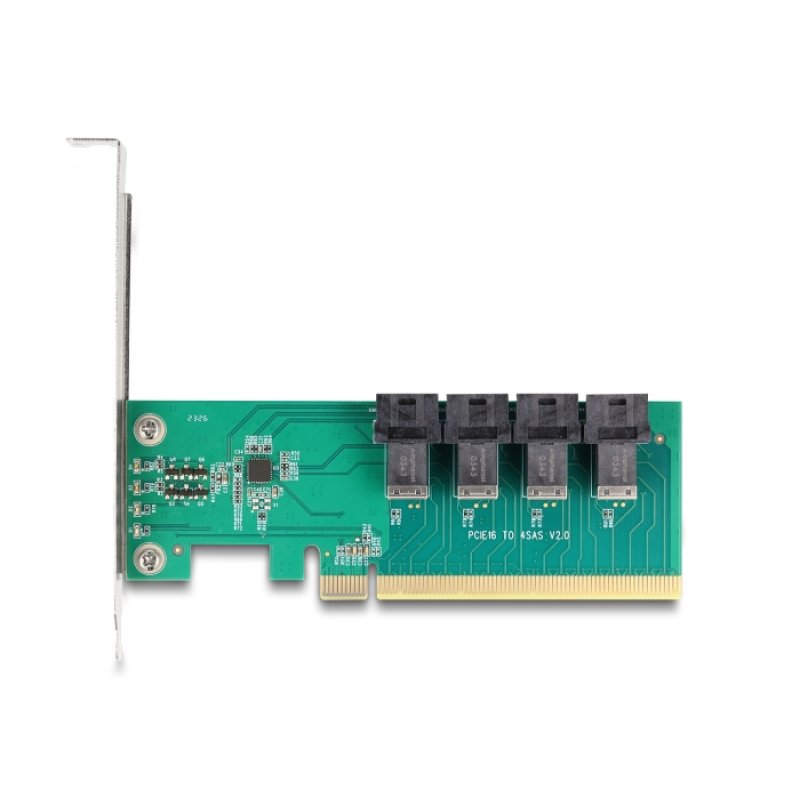 DeLOCK Express x16 Card to 4 x internal SFF-8643 NVMe - Bifurcation - Low Profile Form Factor