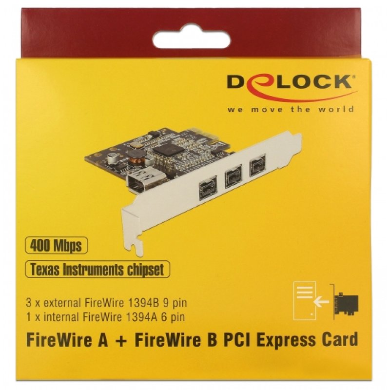 PCI Express x1 Karte 3 x extern FireWire B 1 x intern FireWire A
