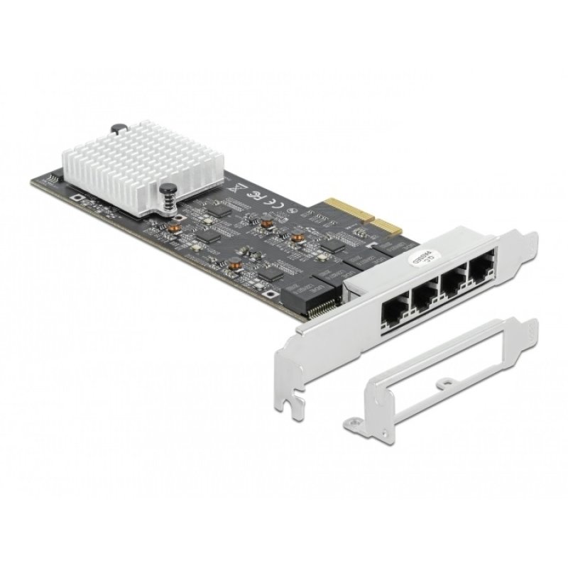 PCI Express x4 Netzwerkkarte 2,5 Gigabit LAN 4 x RJ45 RTL8125