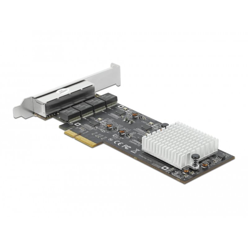 DeLOCK Carte PCI Express x4 vers 4 x 2,5 Gigabit LAN