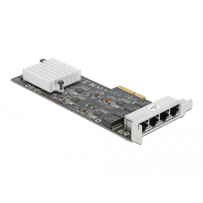 PCI Express x4 Netzwerkkarte 2,5 Gigabit LAN 4 x RJ45 RTL8125