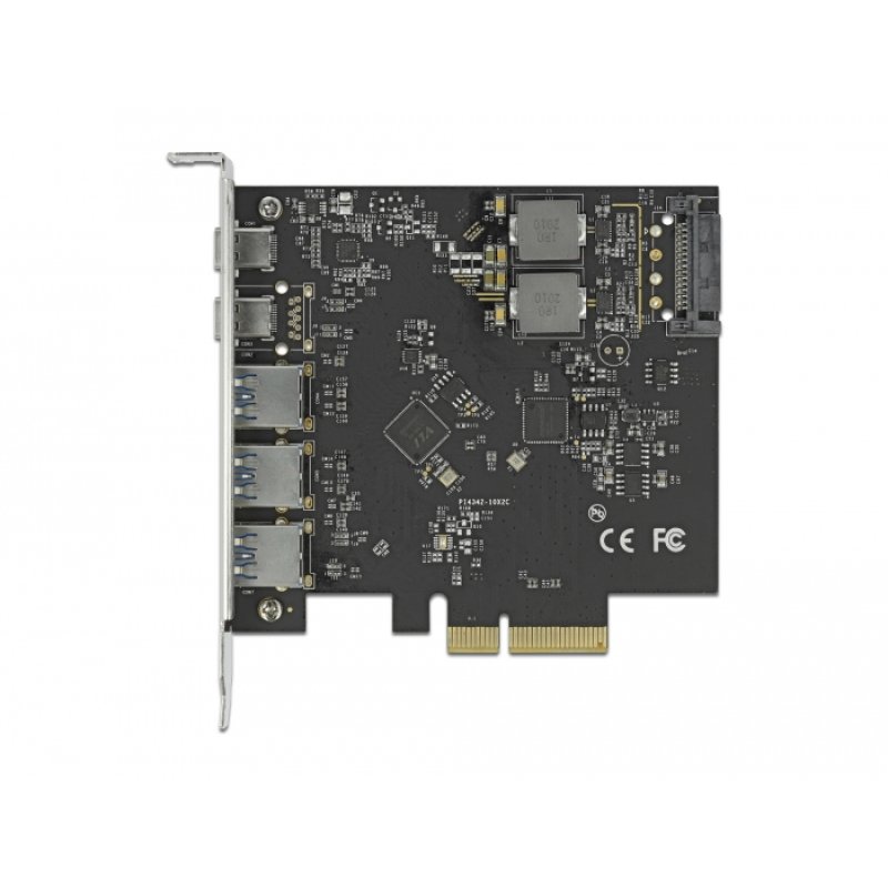 DeLOCK PCI Express x4 Card to 2 x USB Type-C 3 x USB Type-A - SuperSpeed USB 10 Gbps