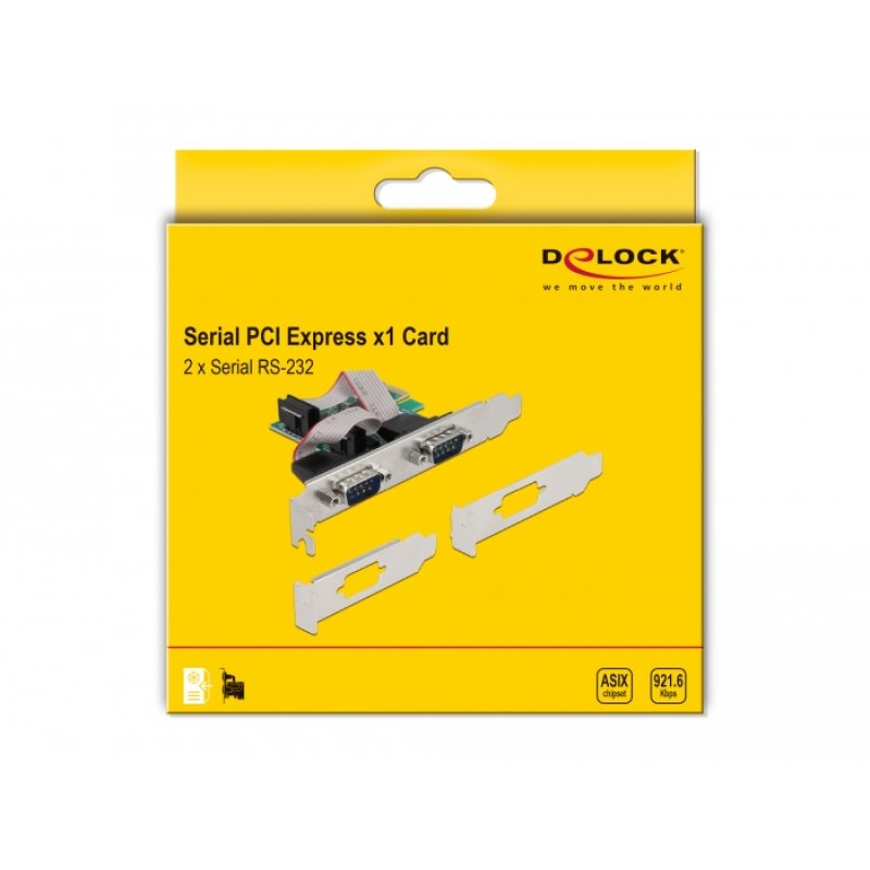 DeLOCK Carte PCI Express x1 vers 2 x RS-232 en série