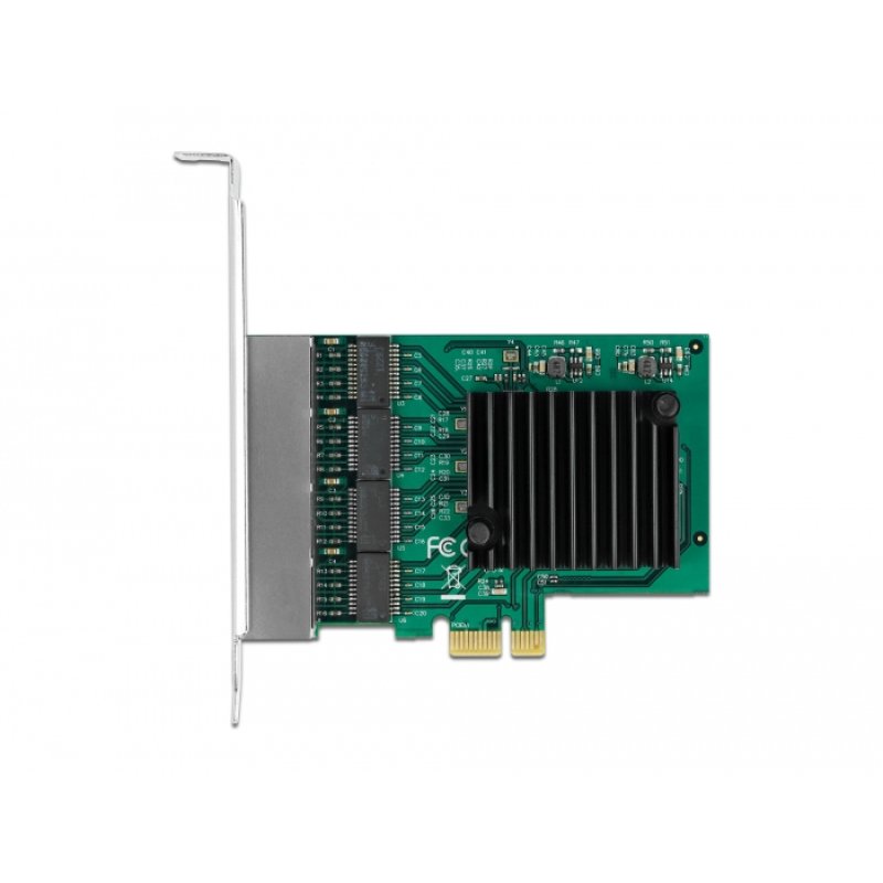 DeLOCK PCI Express x1 Card 4 x RJ45 Gigabit LAN RTL8111