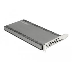 DeLOCK Carte PCI Express x16 à 4 x NVMe M.2 Key M internes avec dissipateur de chaleur et ventilateur - Bifurcation