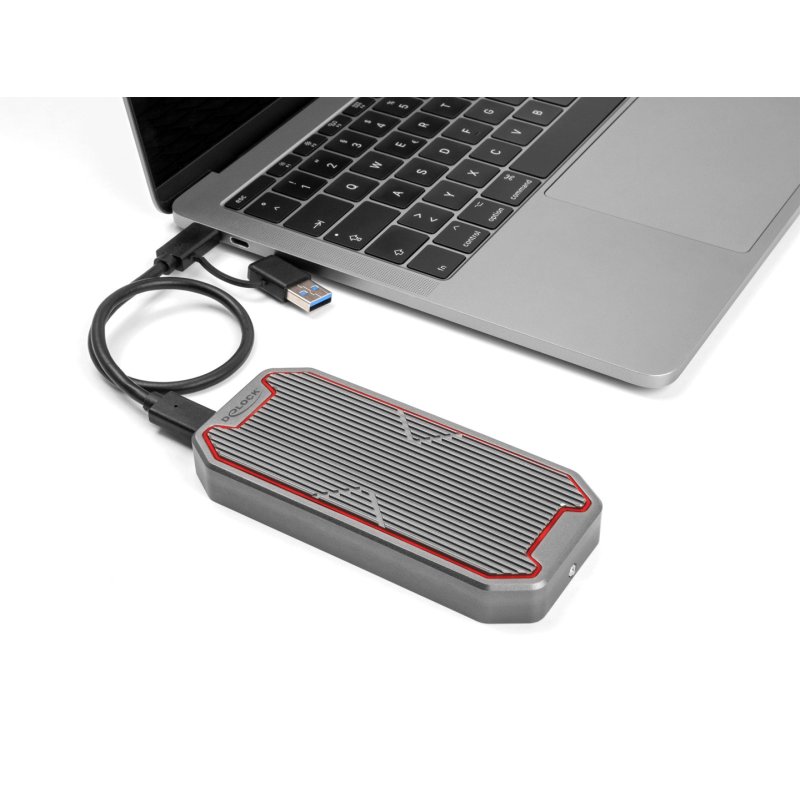 DeLOCK External Gaming Enclosure for M.2 NVMe PCIe SSD with SuperSpeed USB 20 Gbps (USB 3.2 Gen 2x2) USB Type-C female