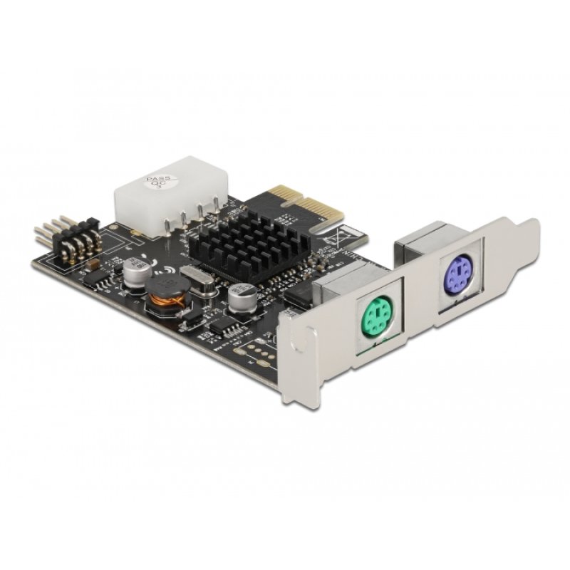 DeLOCK PCI Express x1 Card to 2 x PS/2 and USB Pin Header - Low Profile Form Factor