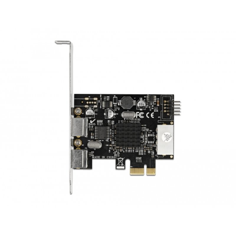 DeLOCK PCI Express x1 Card to 2 x PS/2 and USB Pin Header - Low Profile Form Factor