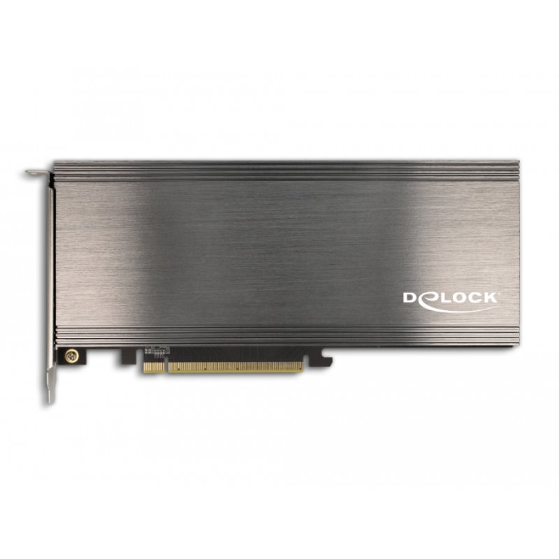 DeLOCK Carte PCI Express 4.0 x16 à 4 x NVMe M.2 Key M internes avec dissipateur de chaleur et ventilateur - Bifurcation