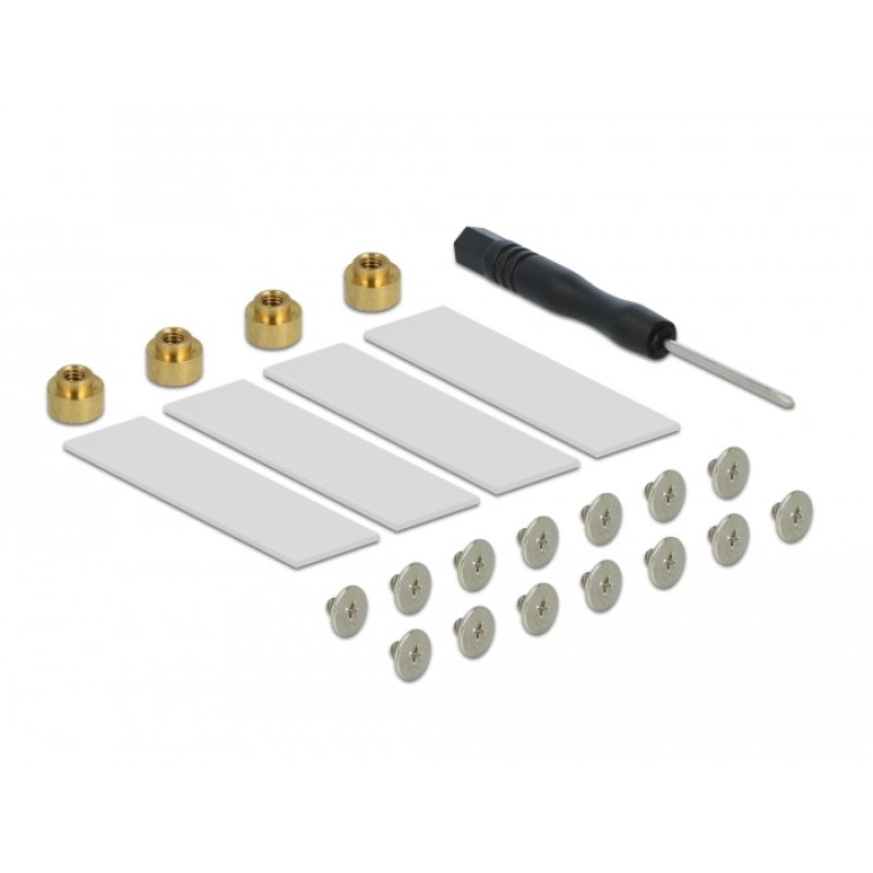 DeLOCK PCI Express 4.0 x16 Card to 4 x internal NVMe M.2 Key M with Heat Sink and Fan - Bifurcation