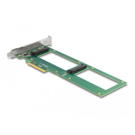 DeLOCK Carte PCI Express 4.0 x8 à 2 x U.2 NVMe SFF-8639 internes - Bifurcation