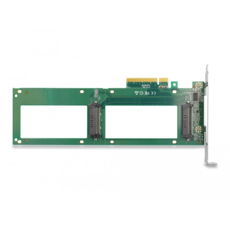 DeLOCK PCI Express 4.0 x8 Card to 2 x internal U.2 NVMe SFF-8639 - Bifurcation