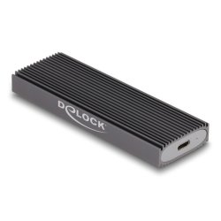 DeLOCK External USB Type-C™ Combo Enclosure for M.2 NVMe PCIe or SATA SSD - tool free