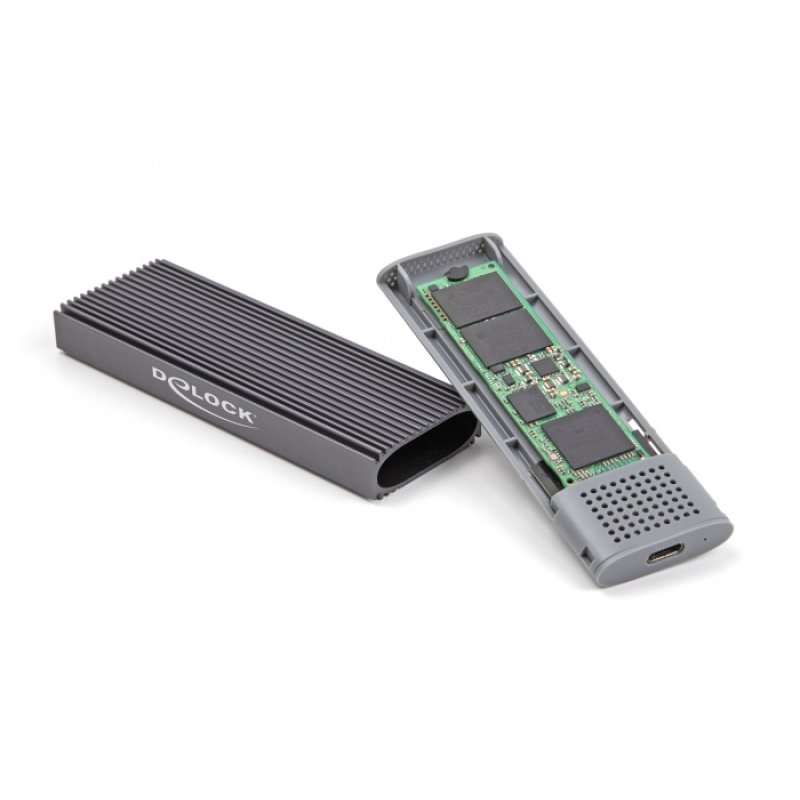 DeLOCK Boitier USB Type-C Combo externe pour M.2 NVMe PCIe ou SATA SSD - sans outil