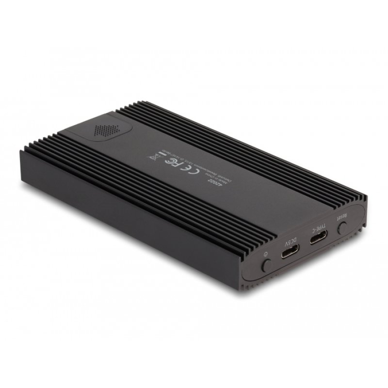 Externes Gehäuse USB 20 Gbps für 2 x M.2 NVMe PCIe SSD mit USB Type-C™ Buchse und RAID - werkzeugfrei