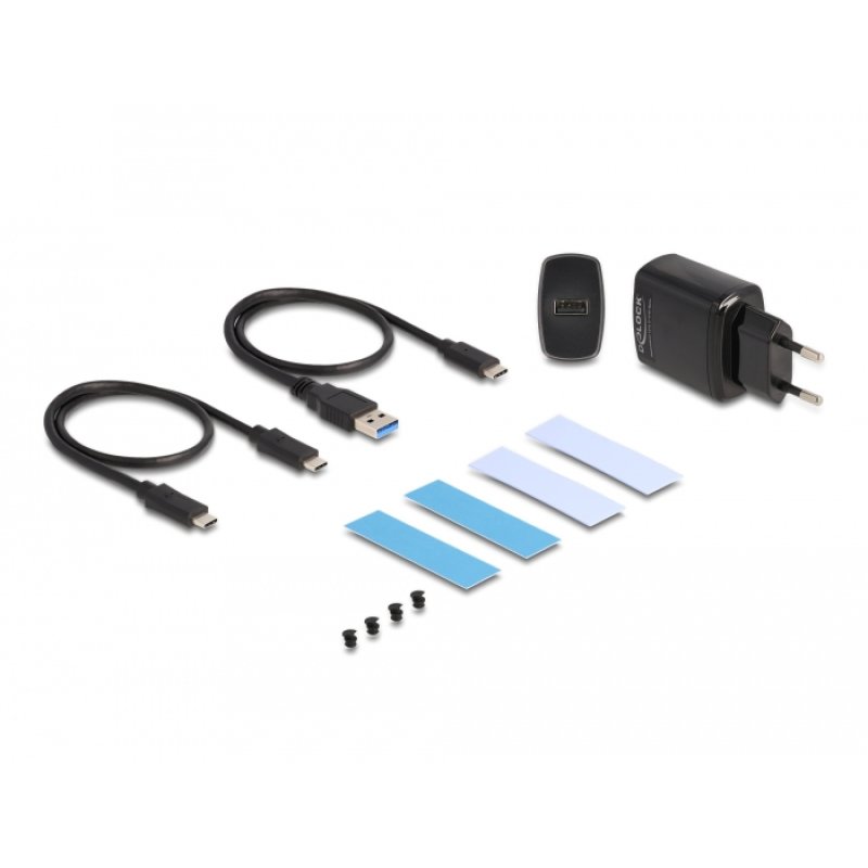 Externes Gehäuse USB 20 Gbps für 2 x M.2 NVMe PCIe SSD mit USB Type-C™ Buchse und RAID - werkzeugfrei