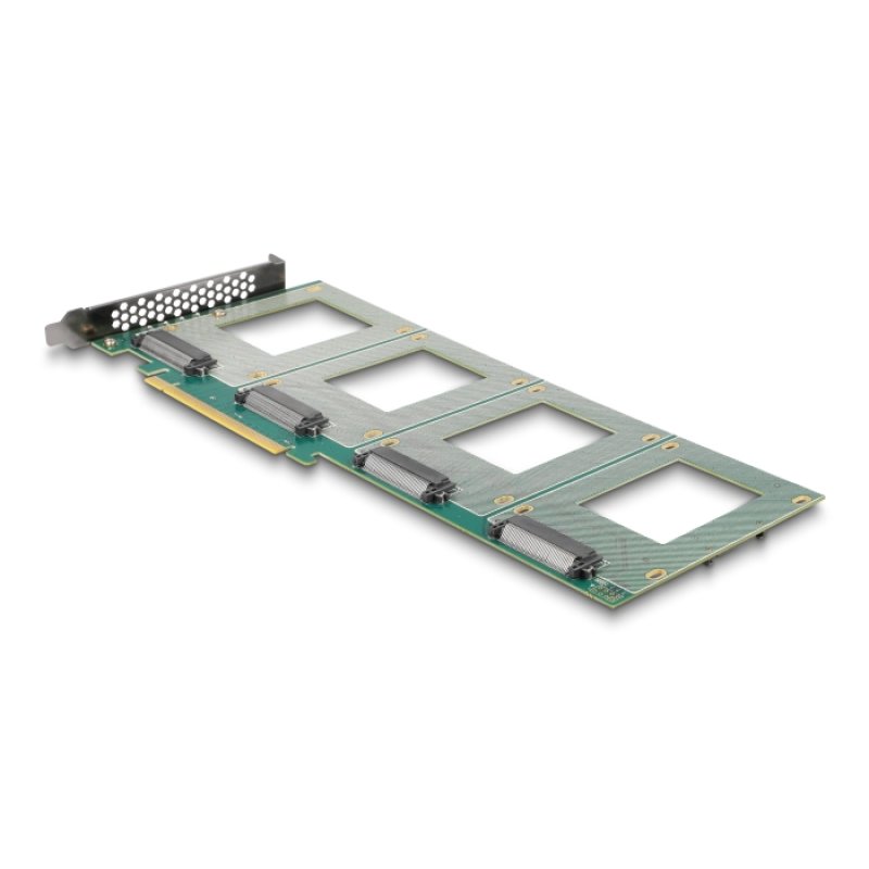 PCI Express 4.0 x16 Karte zu 4 x intern U.2 NVMe SFF-8639 - Bifurcation (LxB: 288 x 122 mm)