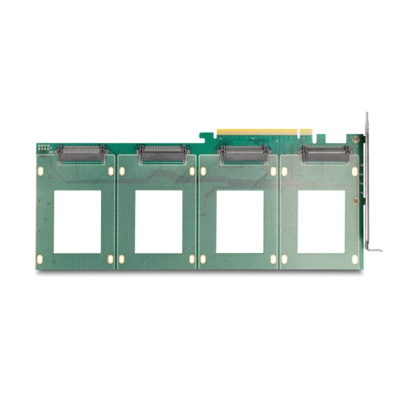 DeLOCK Carte PCI Express 4.0 x16 à 4 x U.2 NVMe SFF-8639 internes - Bifurcation (Lxl: 288 x 122 mm)