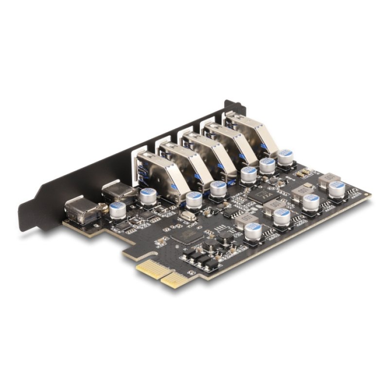 USB 5 Gbps PCI Express x1 Karte zu 5 x extern Typ-A 2 x extern USB Type-C™ Buchse