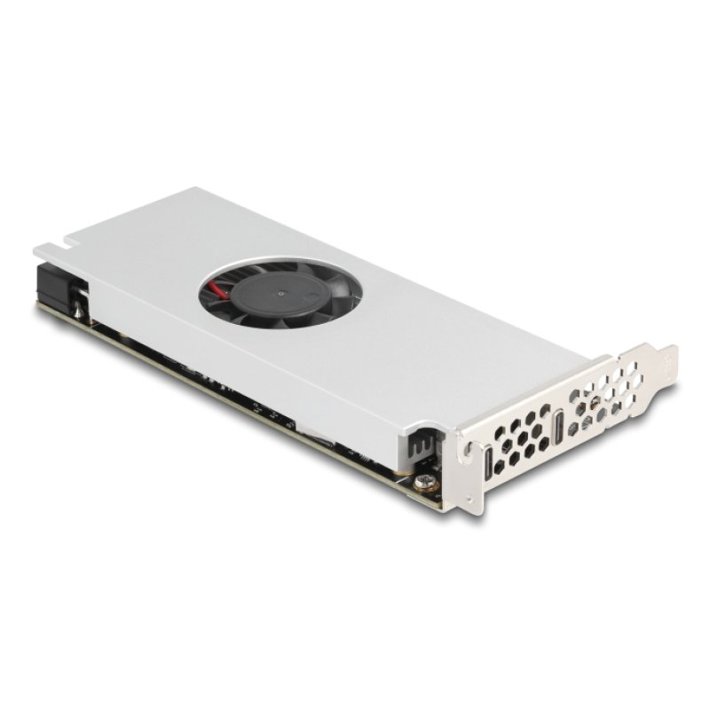 PCI Express x16 Karte zu 2 x USB 20 Gbps USB Type-C™ Dual Channel mit Lüfter und Kühlkörper im Low Profile