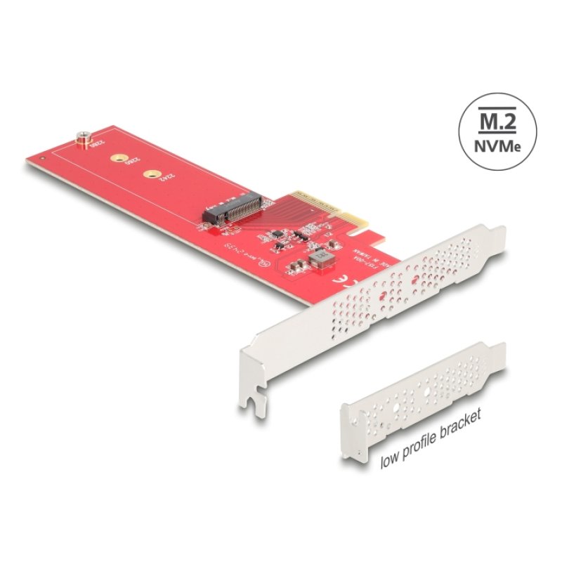 PCI Express 5.0 x4 Karte zu 1 x intern NVMe M.2 Key M - Low Profile Formfaktor