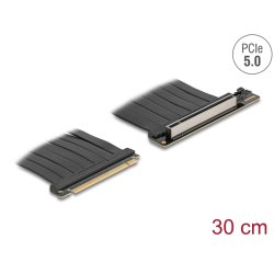 DeLOCK Riser Card PCI Express 5.0 x16 male to x16 slot with cable 30 cm