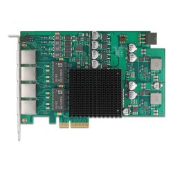 PCI Express x4 Netzwerkkarte Gigabit LAN 4 x RJ45 mit PoE i350
