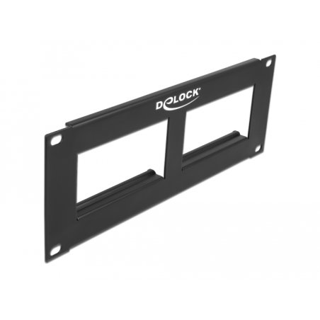 DeLOCK Easy 45 10″ Patch Panel cut-out 2 x 90.5 x 45.2 mm, 2U, black