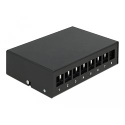 Delock Keystone Patchpanel 8 Port schwarz