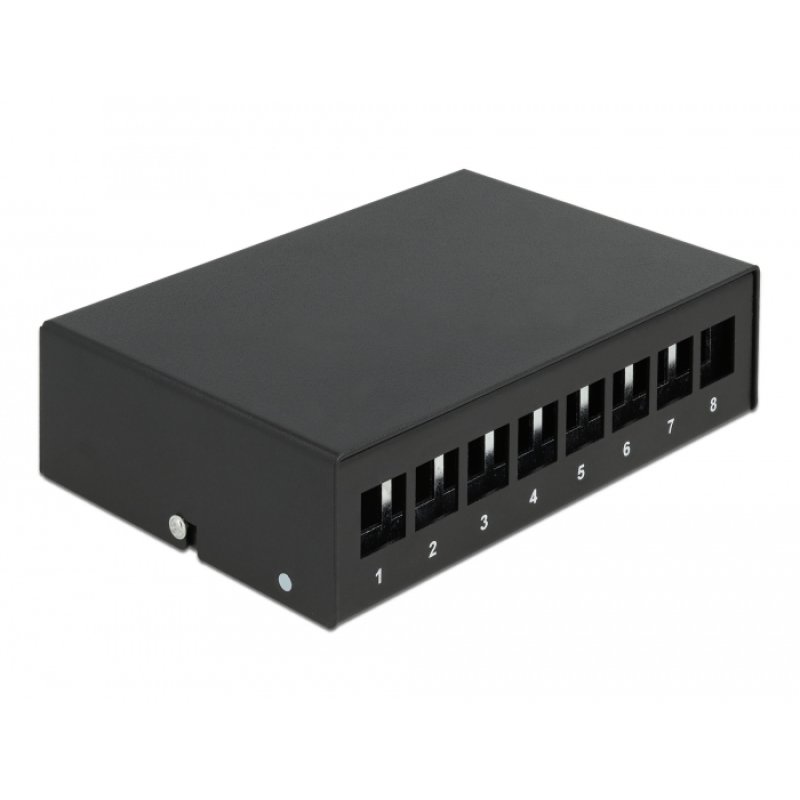 Delock Keystone Patchpanel 8 Port schwarz