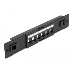 DeLOCK Panneau de distribution 10″ Keystone, 6 ports, sans outil