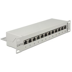 Delock 10? Patchpanel 12 Port Cat.6 grau